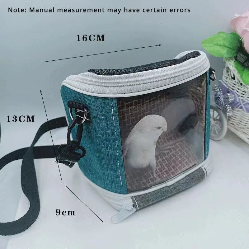 Cage à Oiseaux Portable Respirante – Cage Détachable pour Perroquet, Hamster, Cochon d’Inde, Sac de Voyage Pratique pour Animaux de Compagnie