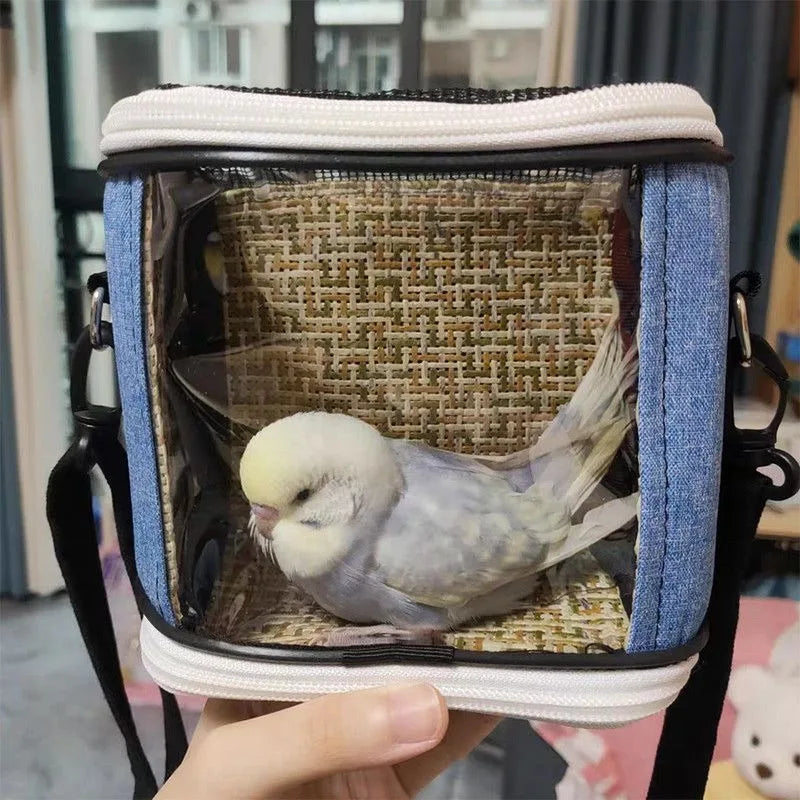 Cage à Oiseaux Portable Respirante – Cage Détachable pour Perroquet, Hamster, Cochon d’Inde, Sac de Voyage Pratique pour Animaux de Compagnie