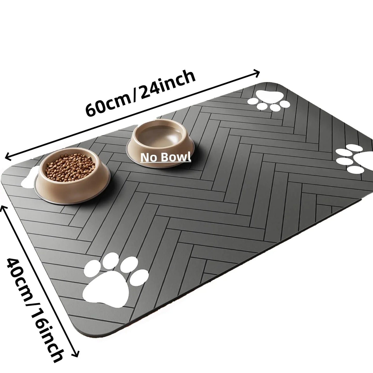 Tapis d’Alimentation Imperméable pour Animaux – Napperon Antidérapant à Séchage Rapide pour Chiens et Chats, 3 Tailles (S, M, L)