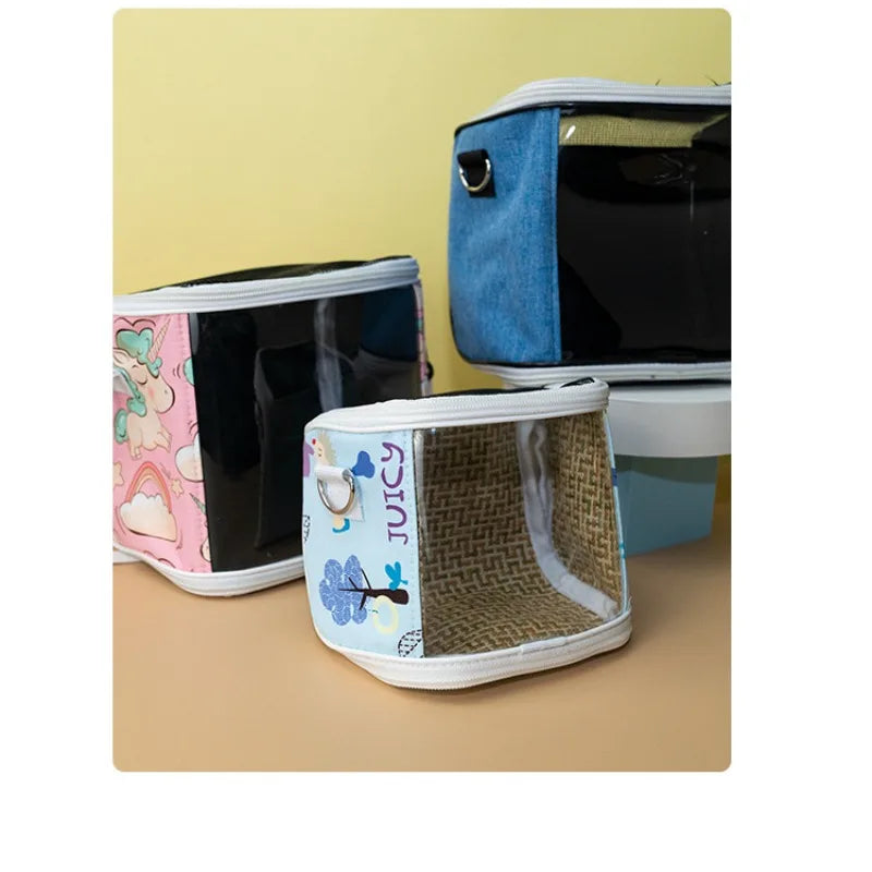 Cage à Oiseaux Portable Respirante – Cage Détachable pour Perroquet, Hamster, Cochon d’Inde, Sac de Voyage Pratique pour Animaux de Compagnie