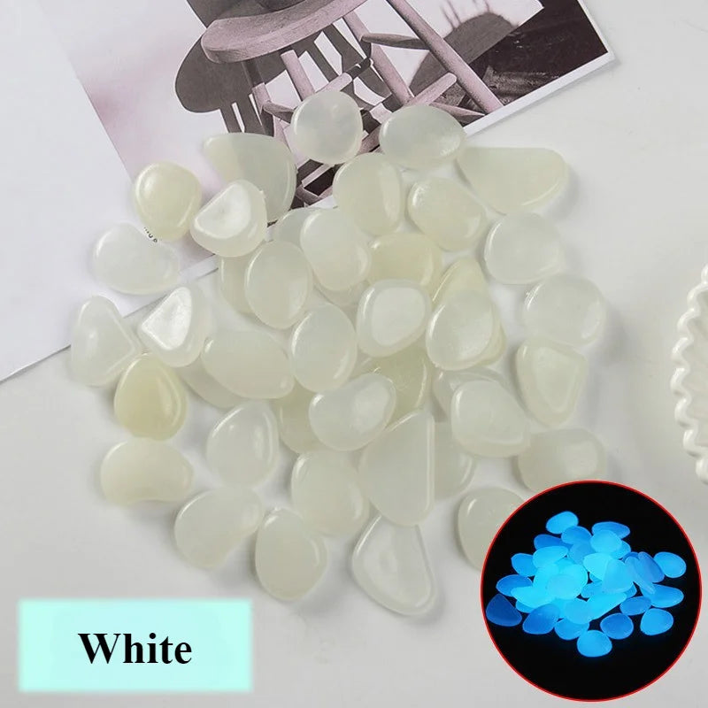 Pierres Lumineuses Fluorescentes 1 cm – Galets Décoratifs Brillants pour Aquarium, Paysage Aquatique ou Maison