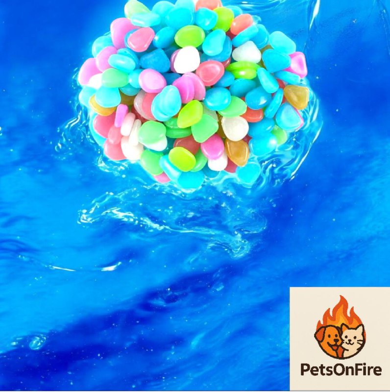 Pierres Lumineuses Fluorescentes 1 cm – Galets Décoratifs Brillants pour Aquarium, Paysage Aquatique ou Maison