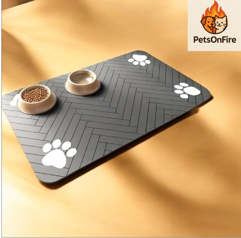 Tapis d’Alimentation Imperméable pour Animaux – Napperon Antidérapant à Séchage Rapide pour Chiens et Chats, 3 Tailles (S, M, L)