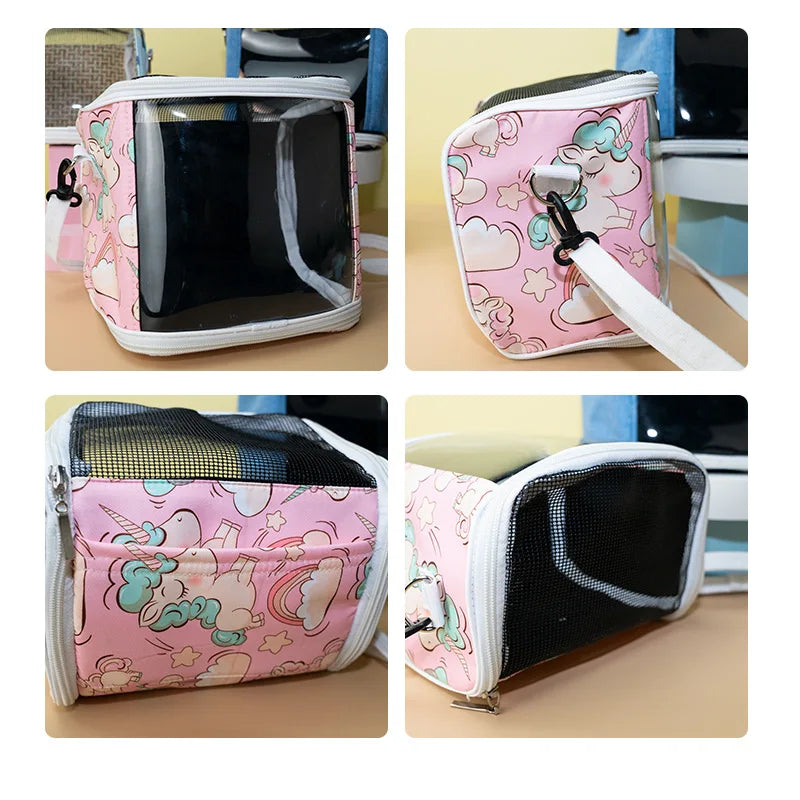 Cage à Oiseaux Portable Respirante – Cage Détachable pour Perroquet, Hamster, Cochon d’Inde, Sac de Voyage Pratique pour Animaux de Compagnie