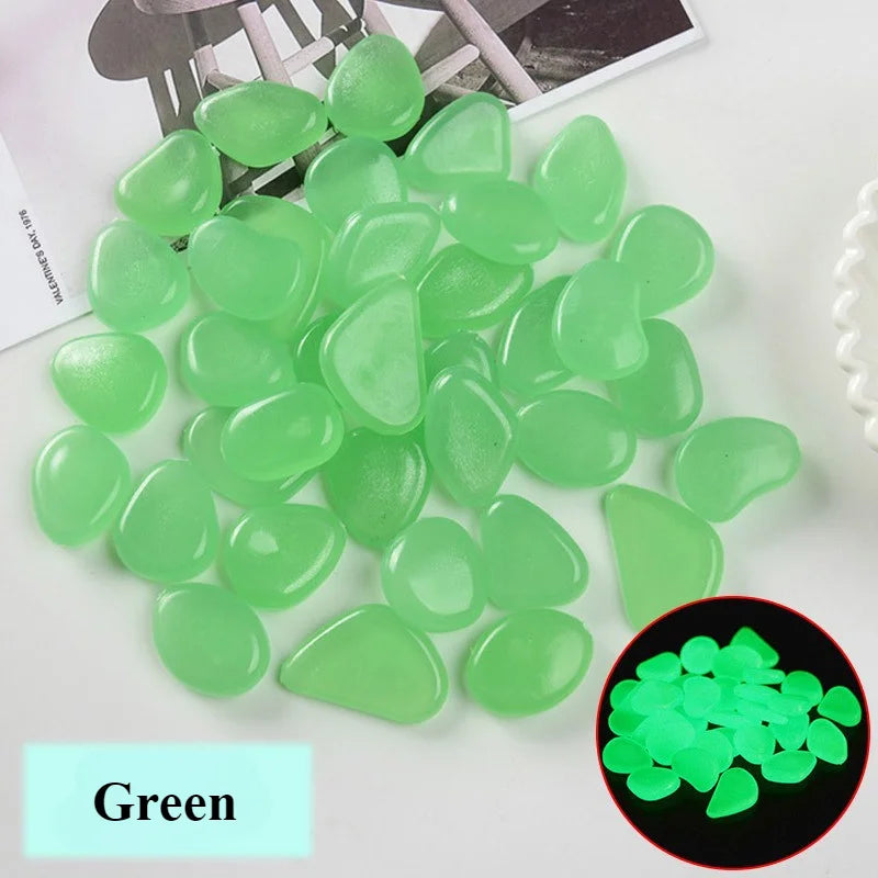 Pierres Lumineuses Fluorescentes 1 cm – Galets Décoratifs Brillants pour Aquarium, Paysage Aquatique ou Maison