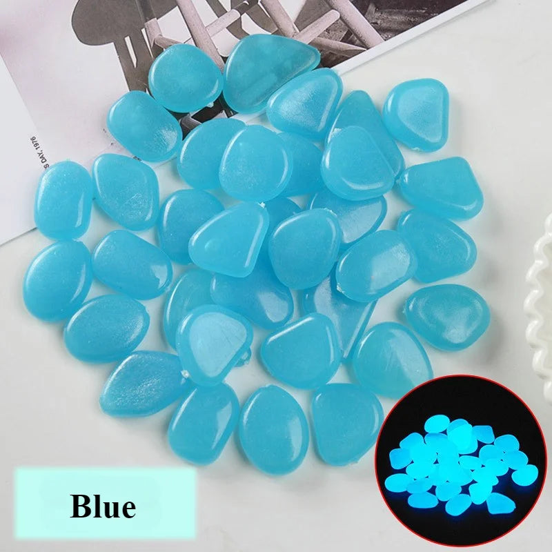 Pierres Lumineuses Fluorescentes 1 cm – Galets Décoratifs Brillants pour Aquarium, Paysage Aquatique ou Maison