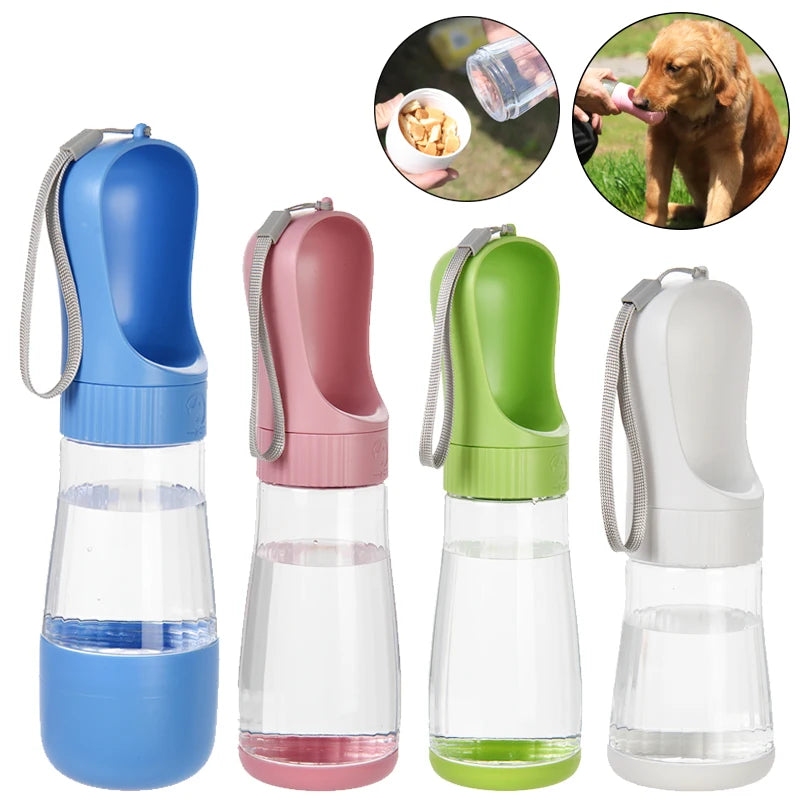 Bouteille d'Eau Portable 2 en 1 pour Chien - Distributeur d'Eau et Récipient Alimentaire, Bol à Boire pour Chiens et Chats