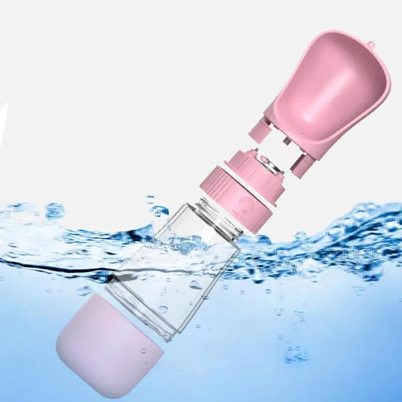 Bouteille d'Eau Portable 2 en 1 pour Chien - Distributeur d'Eau et Récipient Alimentaire, Bol à Boire pour Chiens et Chats